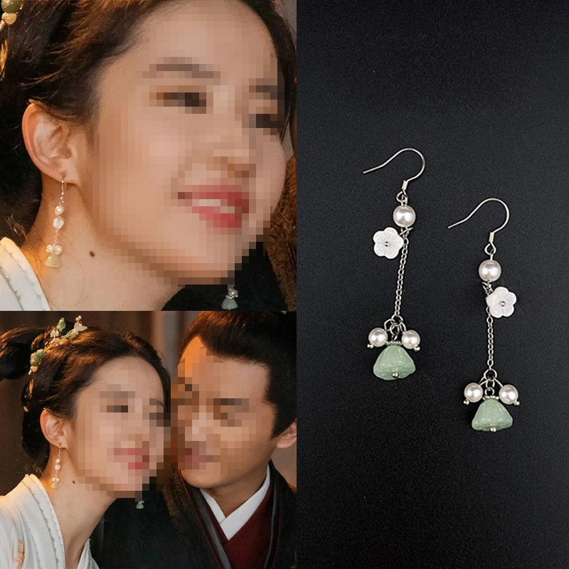 Ancient Style Earrings Chinese Style Song Dynasty Ear Jewelry Pearl
