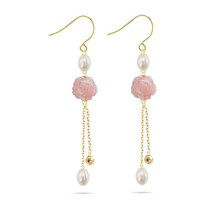Ancient Style Earrings Chinese Style Song Dynasty Ear Jewelry Pearl