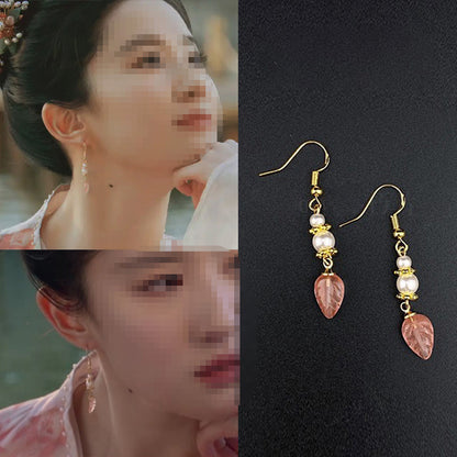 Ancient Style Earrings Chinese Style Song Dynasty Ear Jewelry Pearl