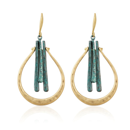 Cross-border Vintage Ethnic Earrings Exaggerated Retro Earrings Chinese Style Jewelry