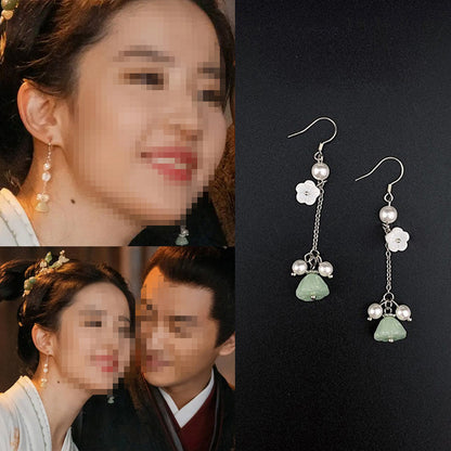 Ancient Style Earrings Chinese Style Song Dynasty Ear Jewelry Pearl